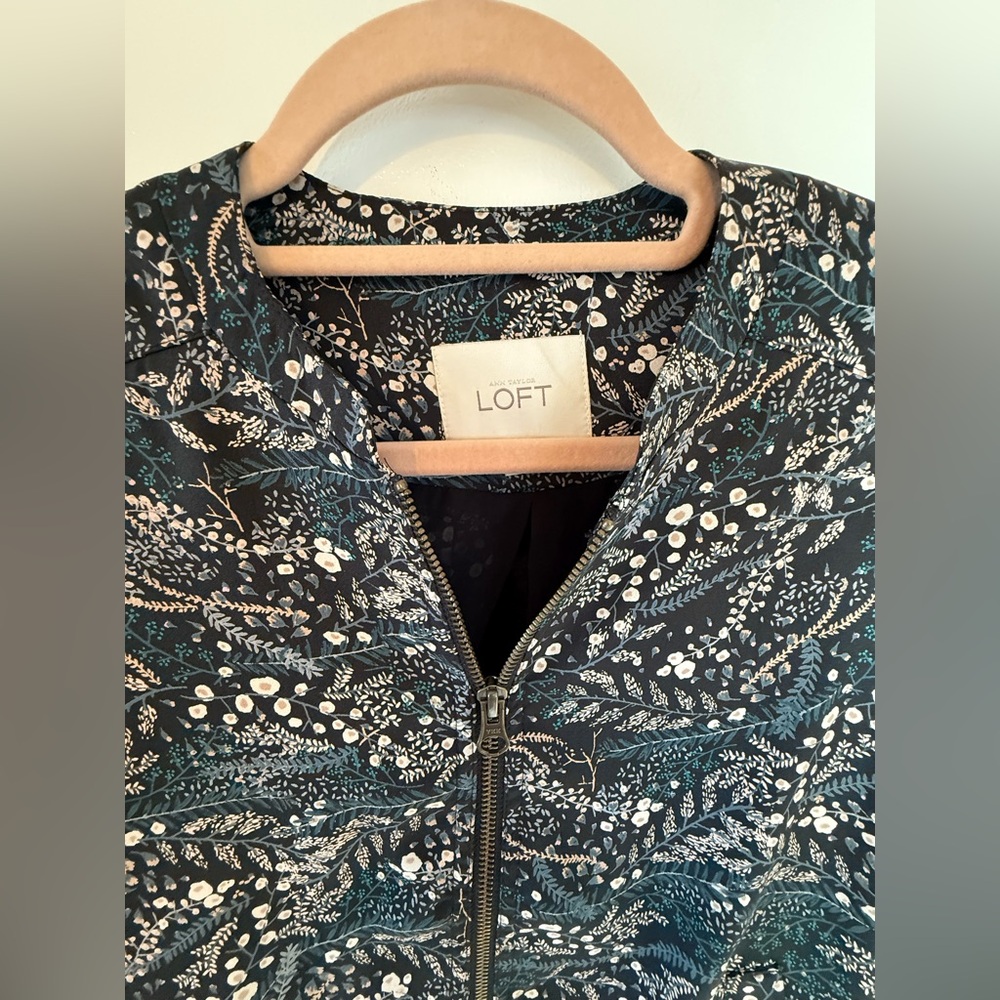 LOFT Lightweight Floral Bomber Jacket - Picture 13 of 13